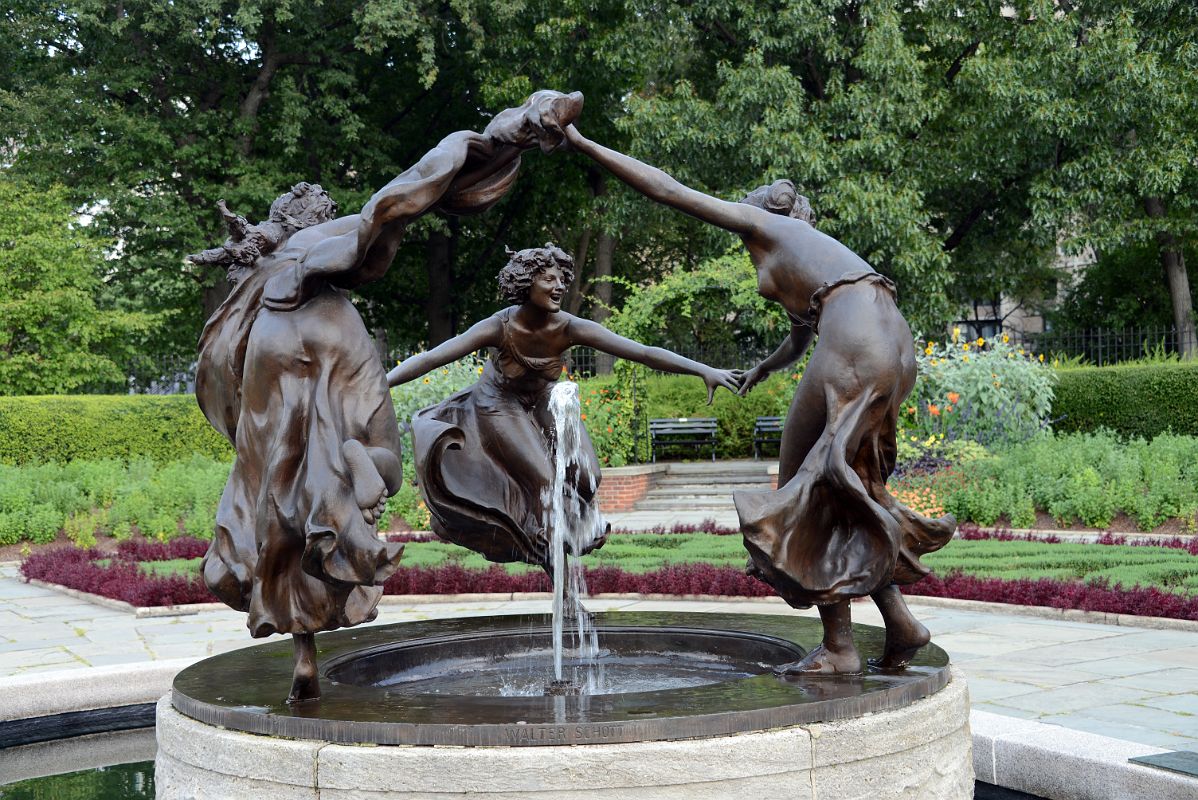 38B Three Dancing Maidens Fountain by German Sculptor Walter Schott In The French North Conservatory Garden In Central Park East 105 St